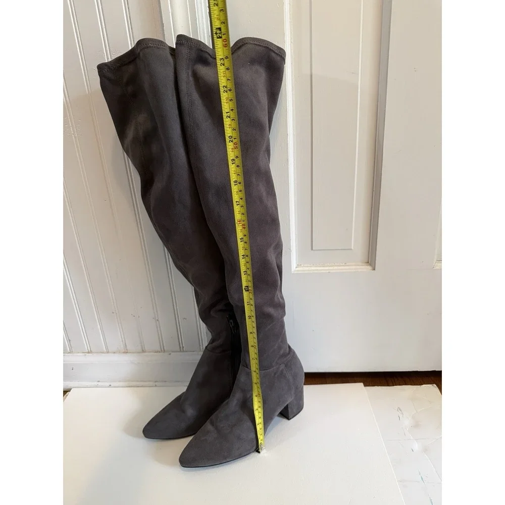 Stylish Gray Women Over the Knee Boots By Target‎ Size US 7.5 Faux Suede